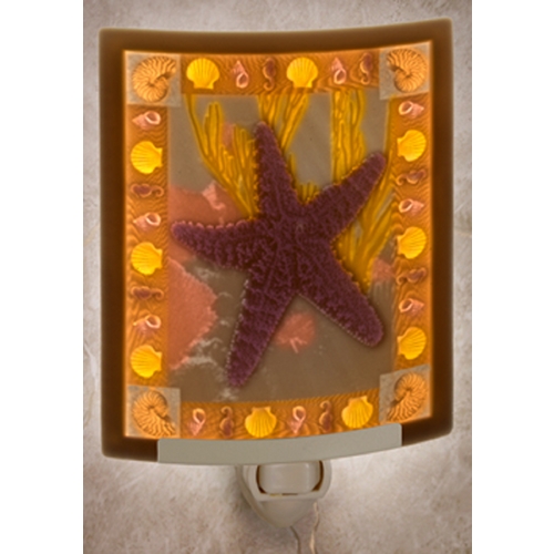 Porcelain Garden Lighting Starfish Curved Panel Lithophane Nightlight by Porcelain Garden Lighting NRC185