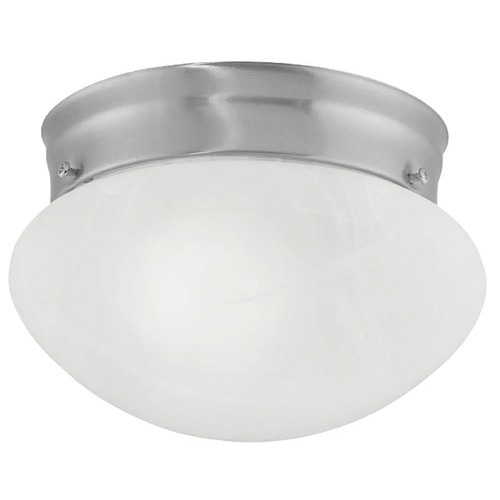 Design Classics Lighting 6-Inch Satin Nickel Flushmount Mushroom Ceiling Light 29619