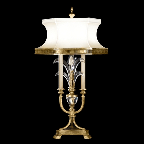 Fine Art Lamps Fine Art Lamps Beveled Arcs Gold Leaf Table Lamp with Hexagon Shade 769410ST