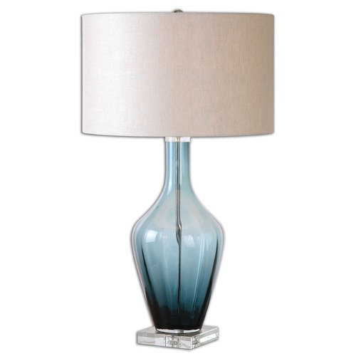 Uttermost Lighting Uttermost Hagano Blue Glass Table Lamp 26191-1
