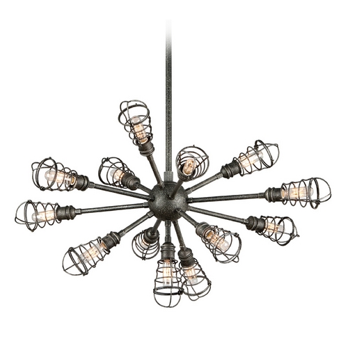 Troy Lighting Conduit 32-Inch Pendant in Old Silver by Troy Lighting F3815
