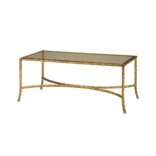 Currey and Company Lighting Coffee & End Table in Gilt Bronze Finish 4057
