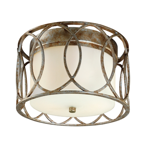 Troy Lighting Sausalito 12.25-Inch Flush Mount in Silver Gold by Troy Lighting C1280SG