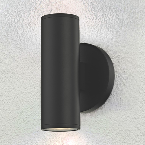 Design Classics Lighting Black Outdoor Wall Light Cylinder Up / Down 1770-07