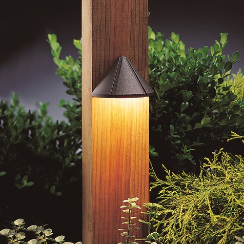 Kichler Lighting 12V LED Mini Deck Light in Textured Architectural Bronze 3000K by Kichler Lighting 15765AZT30R