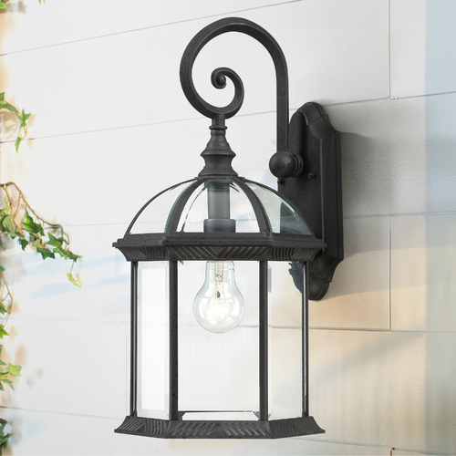 Nuvo Lighting Outdoor Wall Light with Clear Glass in Textured Black by Nuvo Lighting 60/4966