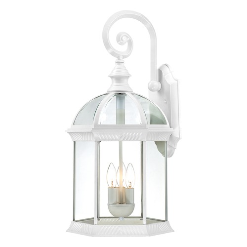 Nuvo Lighting Outdoor Wall Light with Clear Glass in White by Nuvo Lighting 60/4967