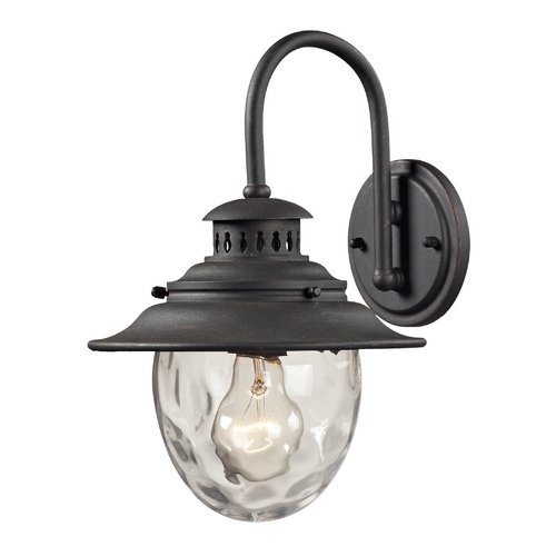 Elk Lighting Outdoor Wall Light with Clear Glass in Weathered Charcoal Finish 45040/1