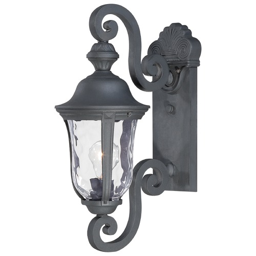 Minka Lavery Outdoor Wall Light with Clear Glass in Black by Minka Lavery 8990-66