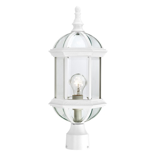 Nuvo Lighting Post Light with Clear Glass in White by Nuvo Lighting 60/4974