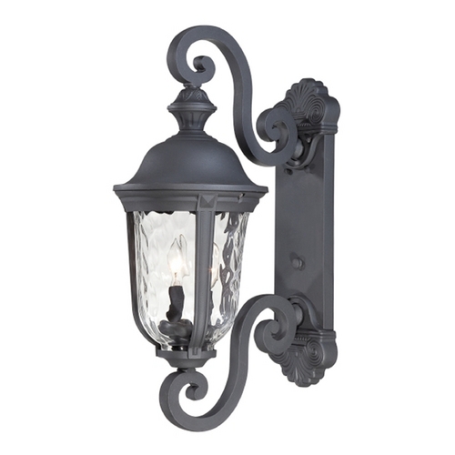 Minka Lavery Outdoor Wall Light with Clear Glass in Black by Minka Lavery 8991-66