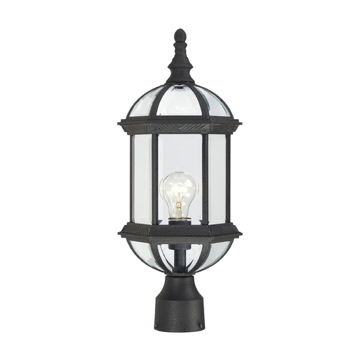 Nuvo Lighting Post Light with Clear Glass in Textured Black by Nuvo Lighting 60/4976