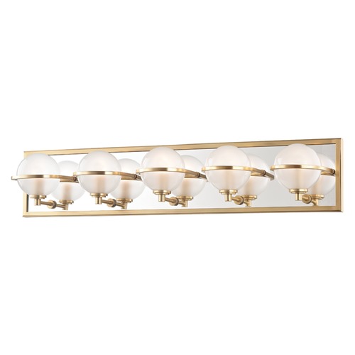 Hudson Valley Lighting Axiom Aged Brass LED Bathroom Light by Hudson Valley Lighting 6445-AGB
