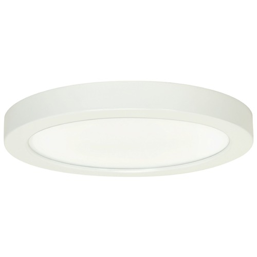 Design Classics Lighting 9-Inch Round White Low Profile LED Flushmount Ceiling Light - 2700K 8336-27-WH