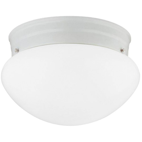 Design Classics Lighting 6-Inch White Flushmount Ceiling Light 2961ES-WH/OP