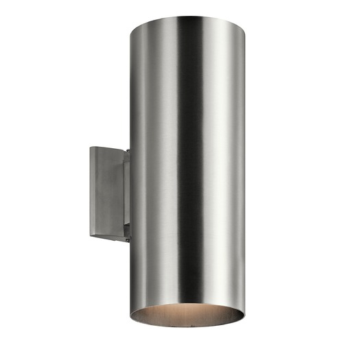 Kichler Lighting Cylinders 15-Inch Outdoor Wall Light in Brushed Aluminum by Kichler Lighting 9246BA