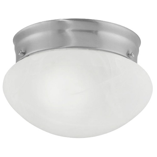 Design Classics Lighting 6-Inch Satin Nickel Flushmount Ceiling Light 2961ES-SN/ALB