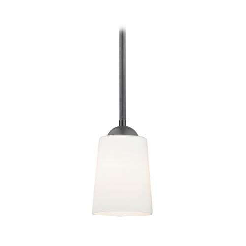Design Classics Lighting Modern Mini-Pendant Light with Satin White Glass 581-07  GL1027
