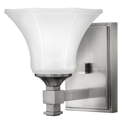 Hinkley Sconce with White Glass in Brushed Nickel Finish 5850BN