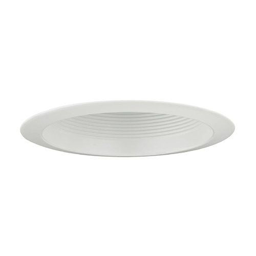 Recesso Lighting by Dolan Designs White Baffle PAR30 Shower Trim for 6-Inch Recessed Housings T606W-WH