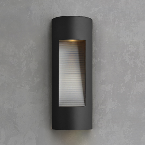 Hinkley Modern Outdoor Wall Light with Etched in Satin Black Finish 1660SK
