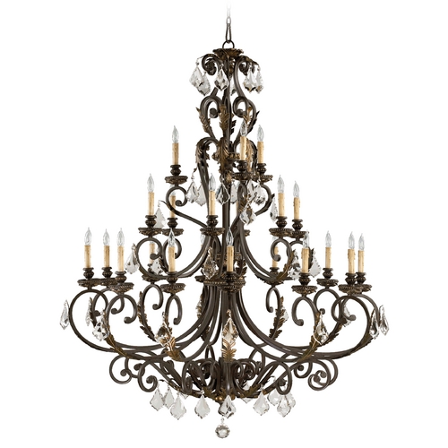 Quorum Lighting Rio Salado Toasted Sienna with Mystic Silver Chandelier by Quorum Lighting 6157-21-44