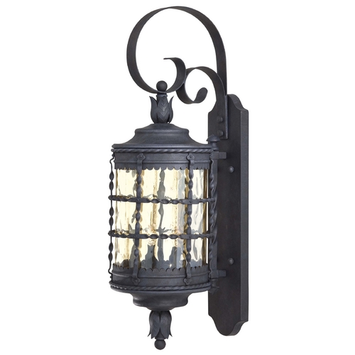 Minka Lavery Outdoor Wall Light with Clear Glass in Spanish Iron by Minka Lavery 8881-A39