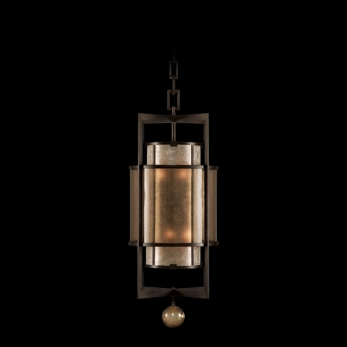 Fine Art Lamps Fine Art Lamps Singapore Moderne Brown Patinated Bronze Pendant Light with Cylindrical Shade 591240ST