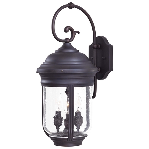 Minka Lavery Outdoor Wall Light with Clear Glass in Roman Bronze by Minka Lavery 8811-57