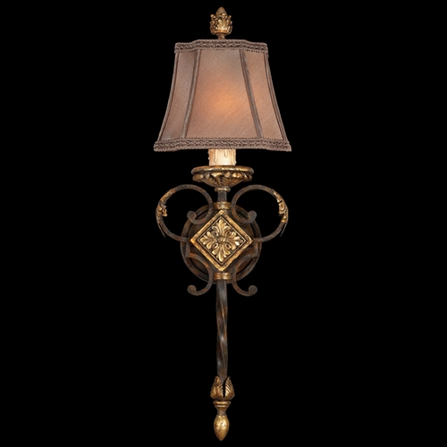 Fine Art Lamps Fine Art Lamps Castile Antiqued Iron with Gold Leaf Sconce 234450ST