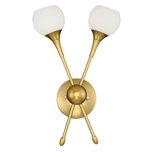 George Kovacs Lighting Pontil 2-Light Wall Sconce in Honey Gold by George Kovacs P1802-248