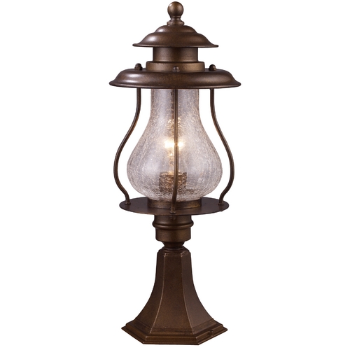 Elk Lighting Post Light with Clear Glass in Coffee Bronze Finish 62007-1