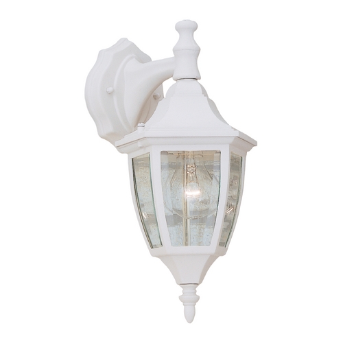 Designers Fountain Lighting Outdoor Wall Light with Clear Glass in White Finish 2461-WH