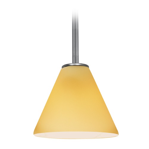 Access Lighting Martini Brushed Steel LED Mini Pendant by Access Lighting 28004-3R-BS/AMB