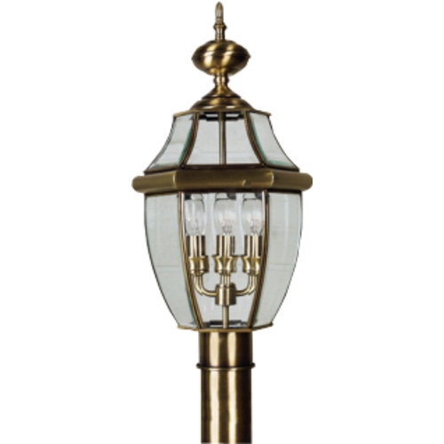 Quoizel Lighting Newbury Post Light in Antique Brass by Quoizel Lighting NY9045A