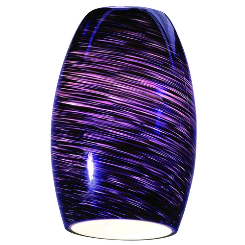 Access Lighting Purple Oblong Art Glass Shade - 1-7/8-Inch Fitter Opening by Access Lighting 978ST-PLS