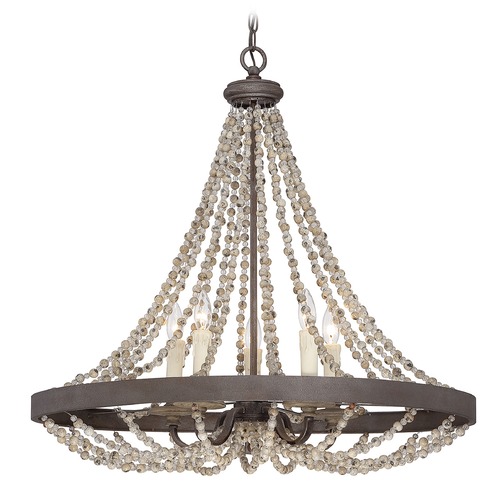 Savoy House Mallory 30-Inch Chandelier in Fossil Stone by Savoy House 7-7406-5-39
