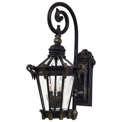 Minka Lavery Outdoor Wall Light with Clear Glass in Heritage with Gold Highlights by Minka Lavery 8931-95