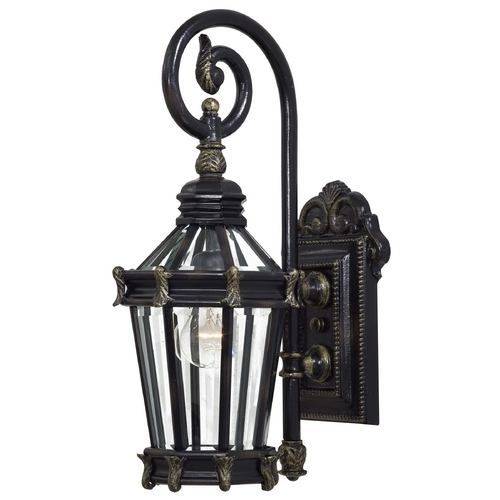 Minka Lavery Outdoor Wall Light with Clear Glass in Heritage with Gold Highlights by Minka Lavery 8930-95