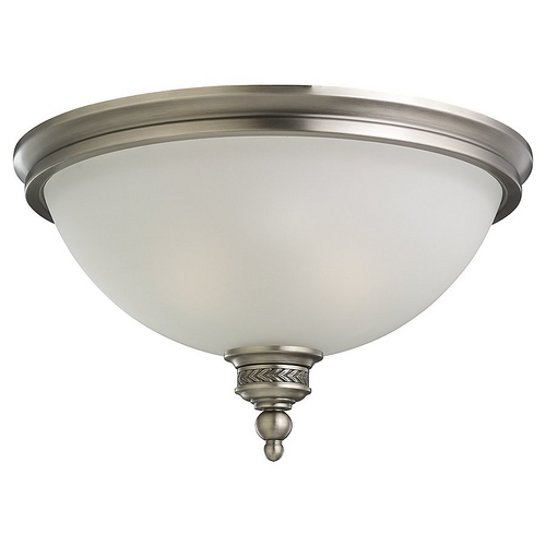 Antique Brushed Nickel Twolight Flushmount Ceiling Light 75350965