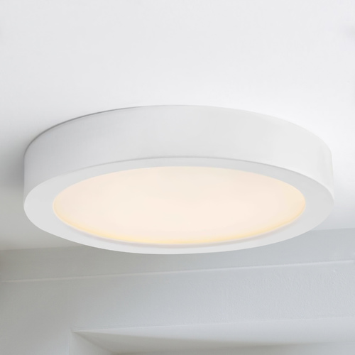 Design Classics Lighting Flat LED Light Surface Mount 6-Inch Round White 2700K 1077LM 6279-WH T16