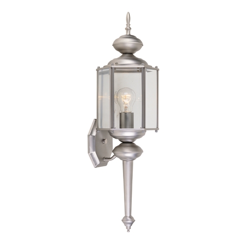 Designers Fountain Lighting Outdoor Wall Light with Clear Glass in Pewter Finish 1103-PW