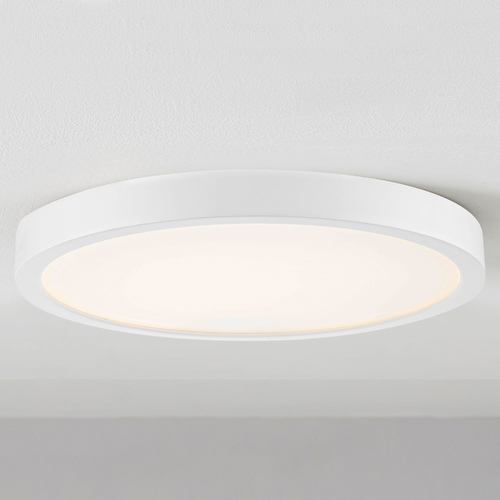 Design Classics Lighting Flat LED Light Surface Mount 10-Inch Round White 2700K 1511LM 10279-WH T16