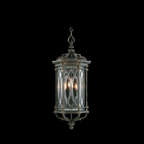 Fine Art Lamps Fine Art Lamps Warwickshire Dark Wrought Iron Patina Outdoor Hanging Light 610882ST