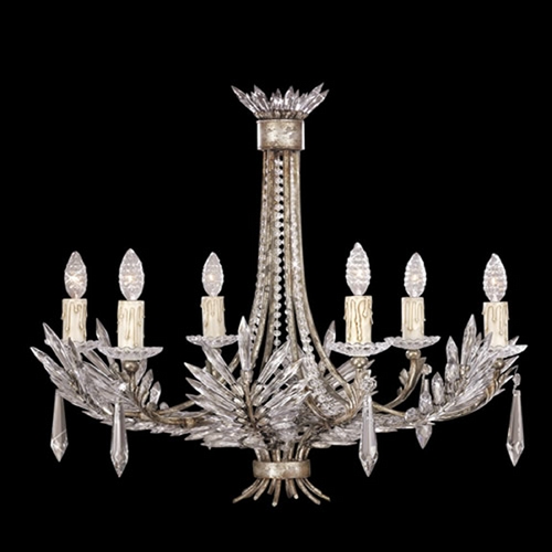 Fine Art Lamps Fine Art Lamps Winter Palace Antiqued Silver Crystal Chandelier 302740ST