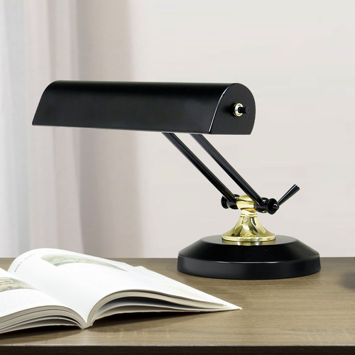 House of Troy Lighting Piano Lamp in Black & Brass by House of Troy Lighting P10-150-617