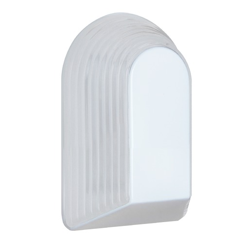 Besa Lighting Frosted Ribbed Glass Outdoor Wall Light White Costaluz by Besa Lighting 306253-FR