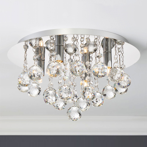 Quoizel Lighting Bordeaux with Clear Crystal Polished Chrome Flush Mount by Quoizel Lighting BRX1614C