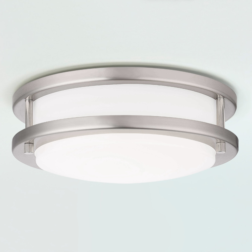 Design Classics Lighting LED Flush Ceiling Light Satin Nickel 10-Inch 3010-90-09 T16