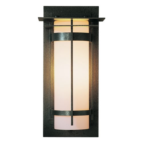 Hubbardton Forge Lighting Outdoor Wall Light with Opal Glass - 16-1/4 Inches Tall 305993-SKT-20-GG0034